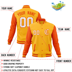 Custom Cotton Blend Full-Snap Varsity Baseball Jackets Personalized Coats