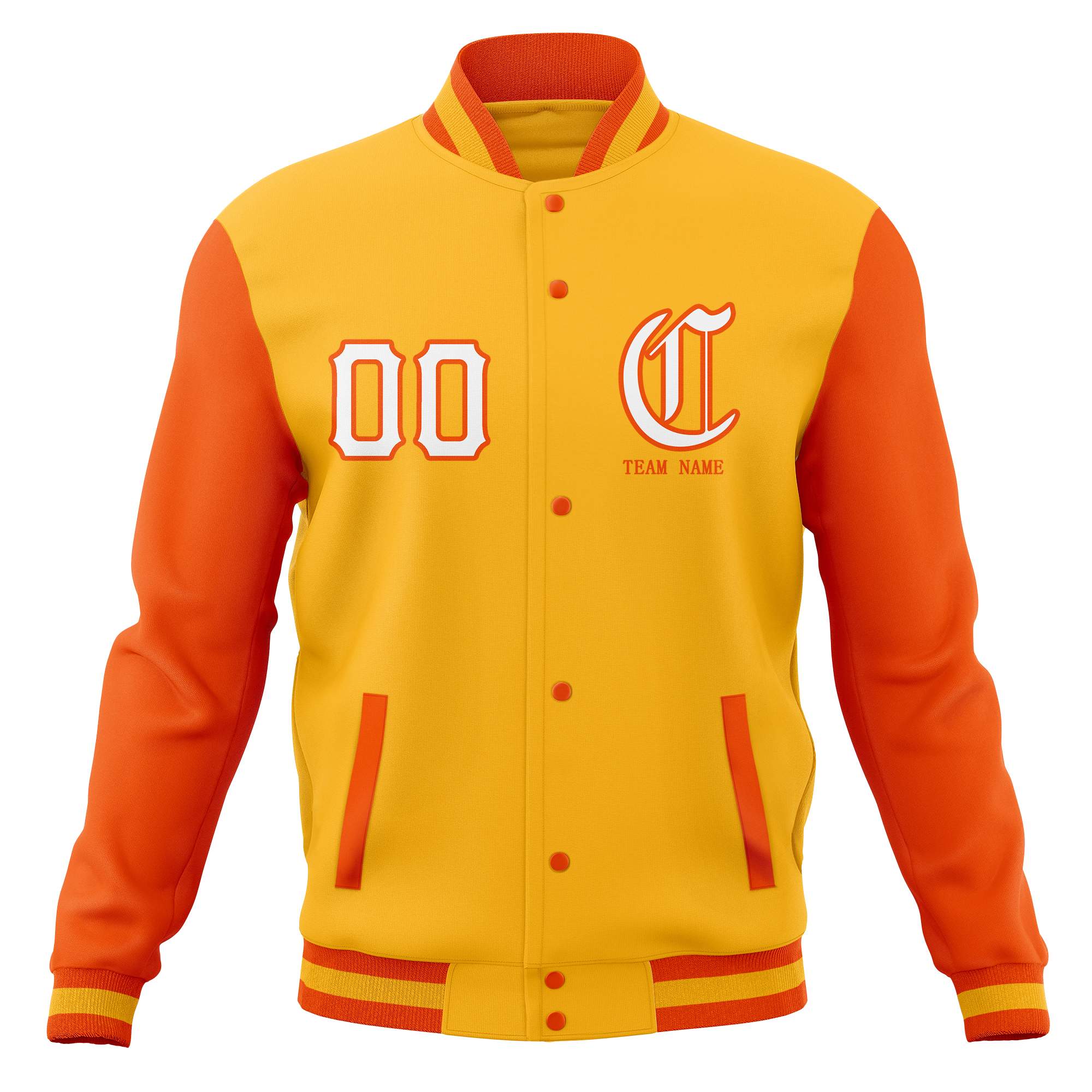 Custom Cotton Blend Full-Snap Varsity Baseball Jackets Personalized Coats