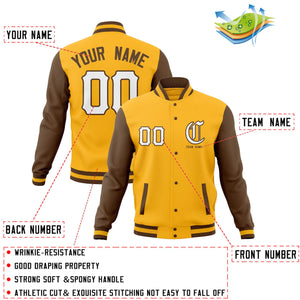 Custom Cotton Blend Full-Snap Varsity Baseball Jackets Personalized Coats