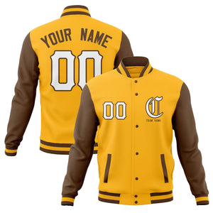 Custom Cotton Blend Full-Snap Varsity Baseball Jackets Personalized Coats