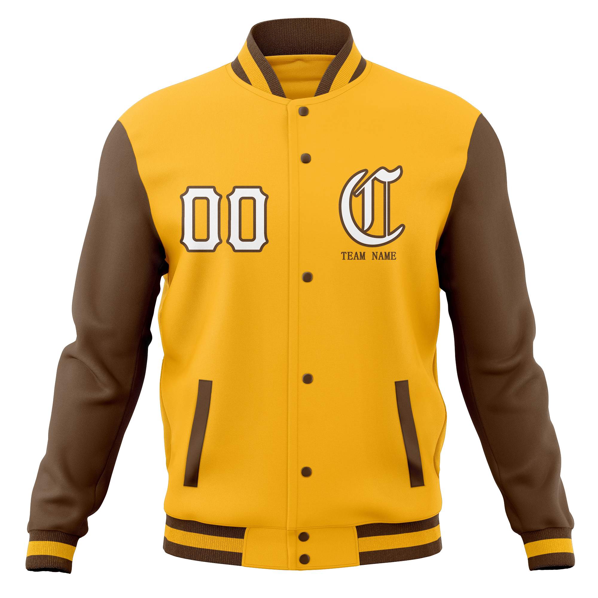 Custom Cotton Blend Full-Snap Varsity Baseball Jackets Personalized Coats