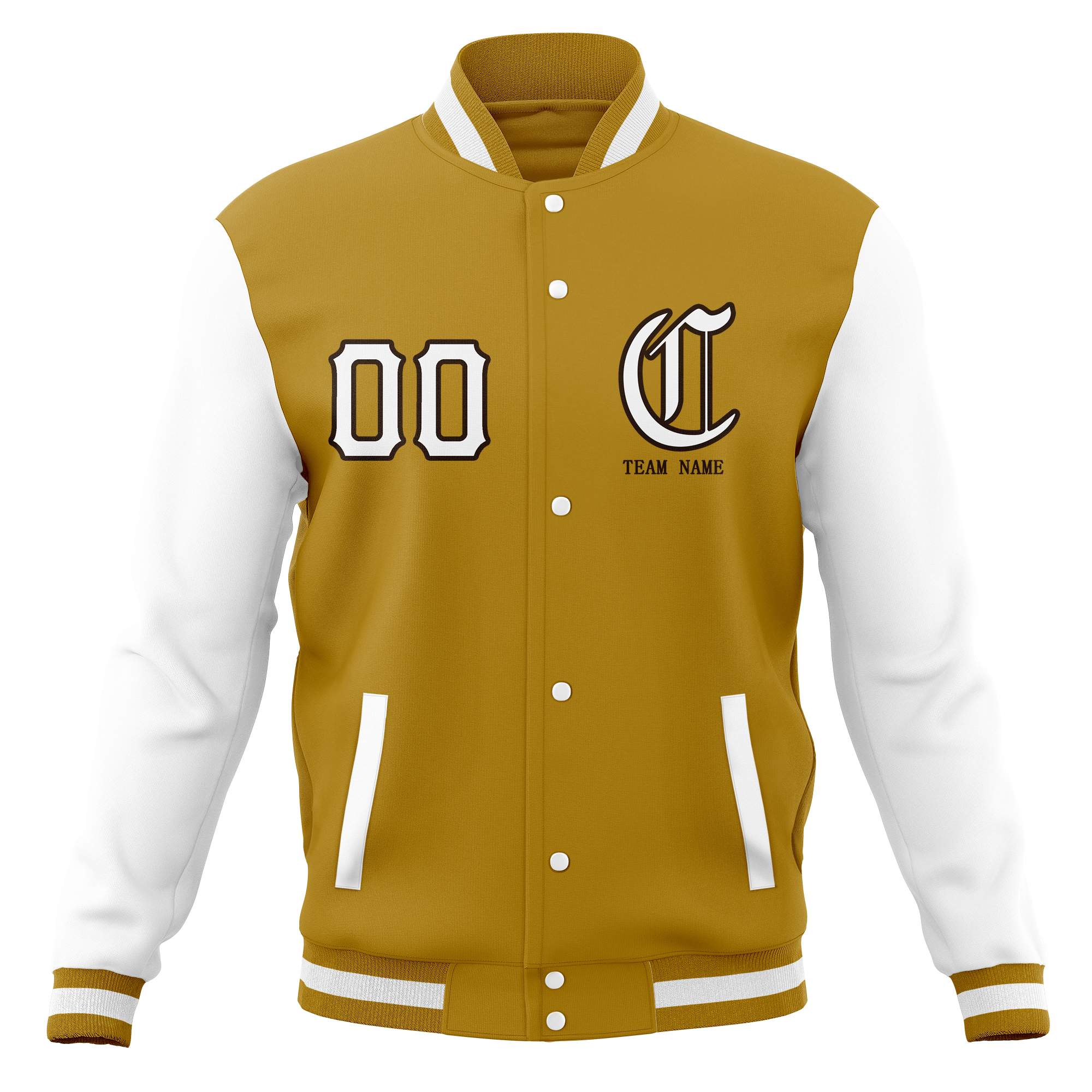 Custom Full-Snap Varsity Letterman Baseball Jackets Personalized Coats Stitched Name Number