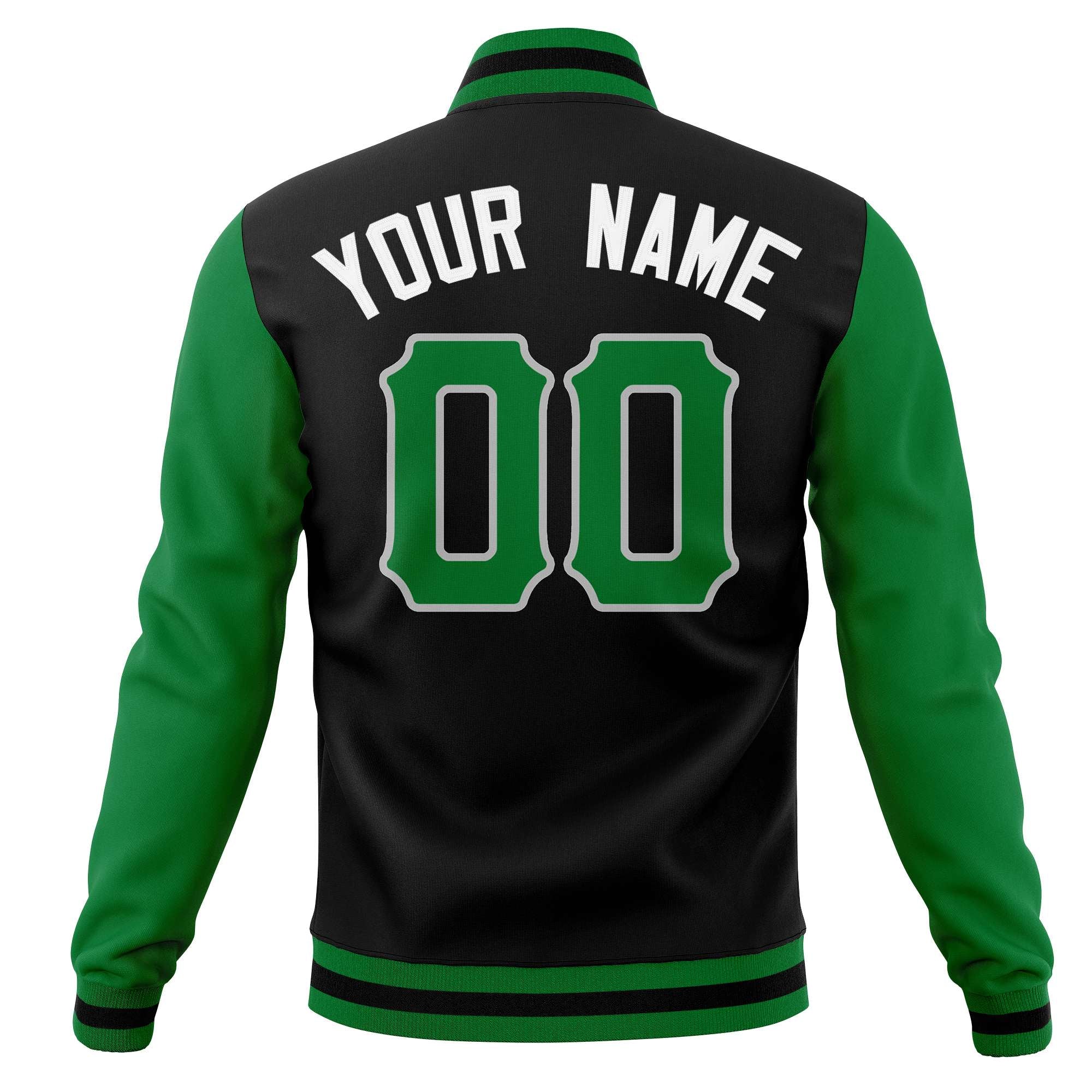 Custom Full-Snap Varsity Bomber Baseball Jackets Stitched Name Number