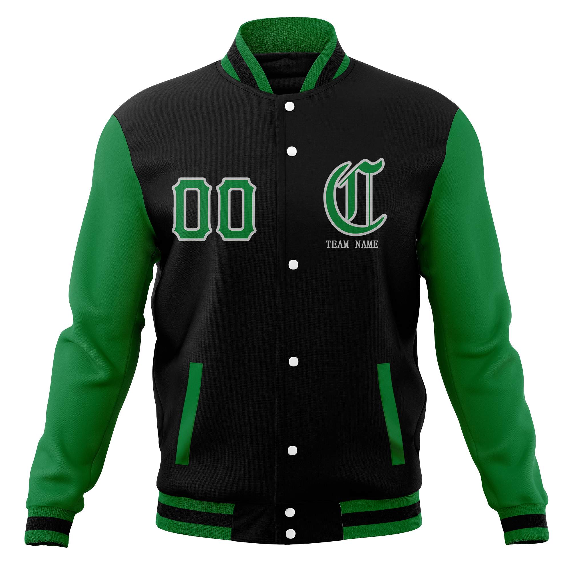 Custom Full-Snap Varsity Bomber Baseball Jackets Stitched Name Number