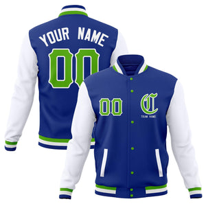 Custom Full-Snap Varsity Letterman Baseball Jackets Personalized Cotton Blend Coats