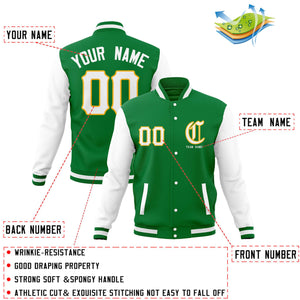 Custom Full-Snap Varsity Bomber Baseball Jackets Personalized Coats