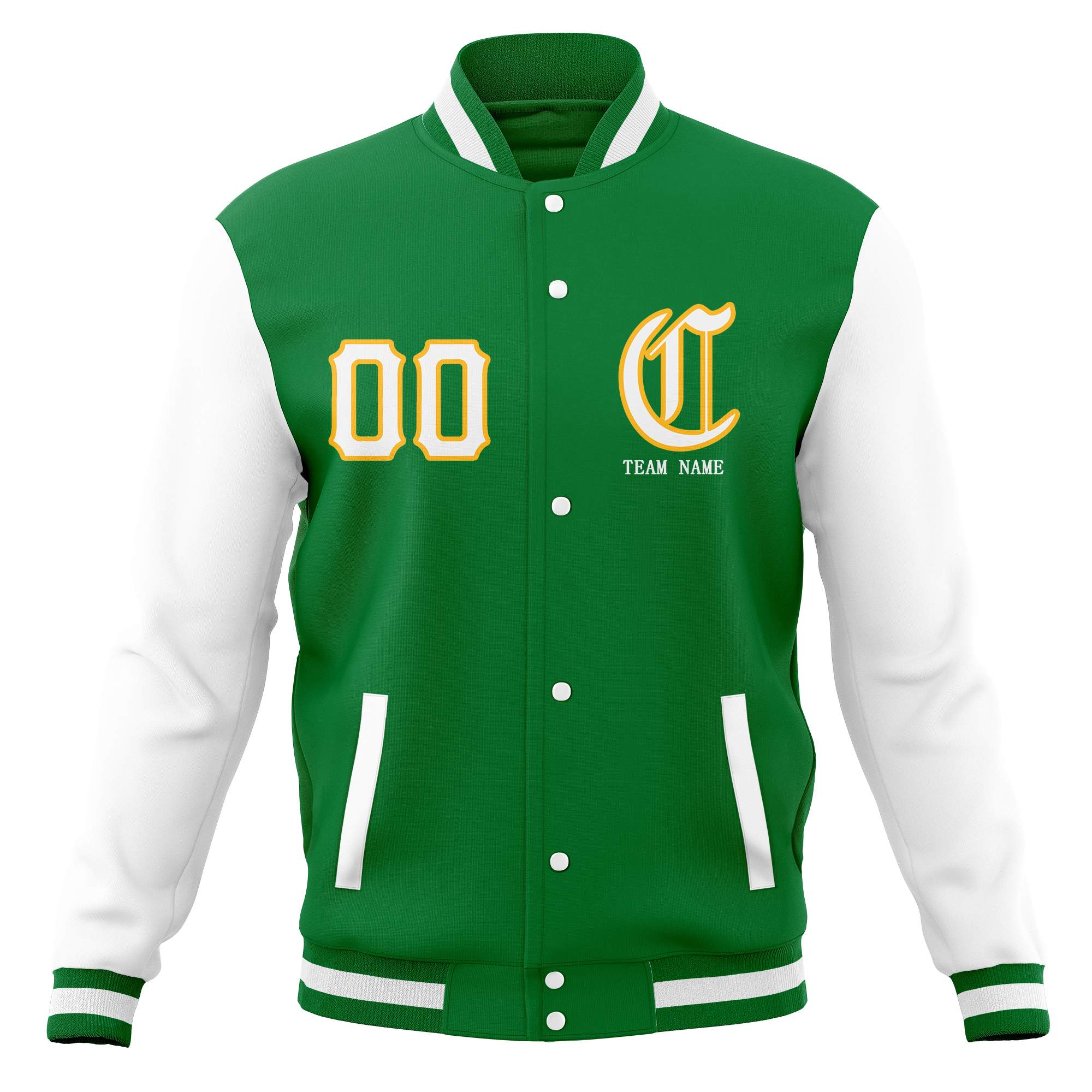 Vestes de baseball Bomber Varsity personnalisées à bouton-pression complètes, manteaux personnalisés