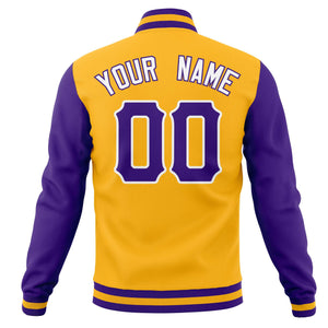 Custom Full-Snap Varsity Bomber Baseball Jackets Personalized Coats Stitched Name Number