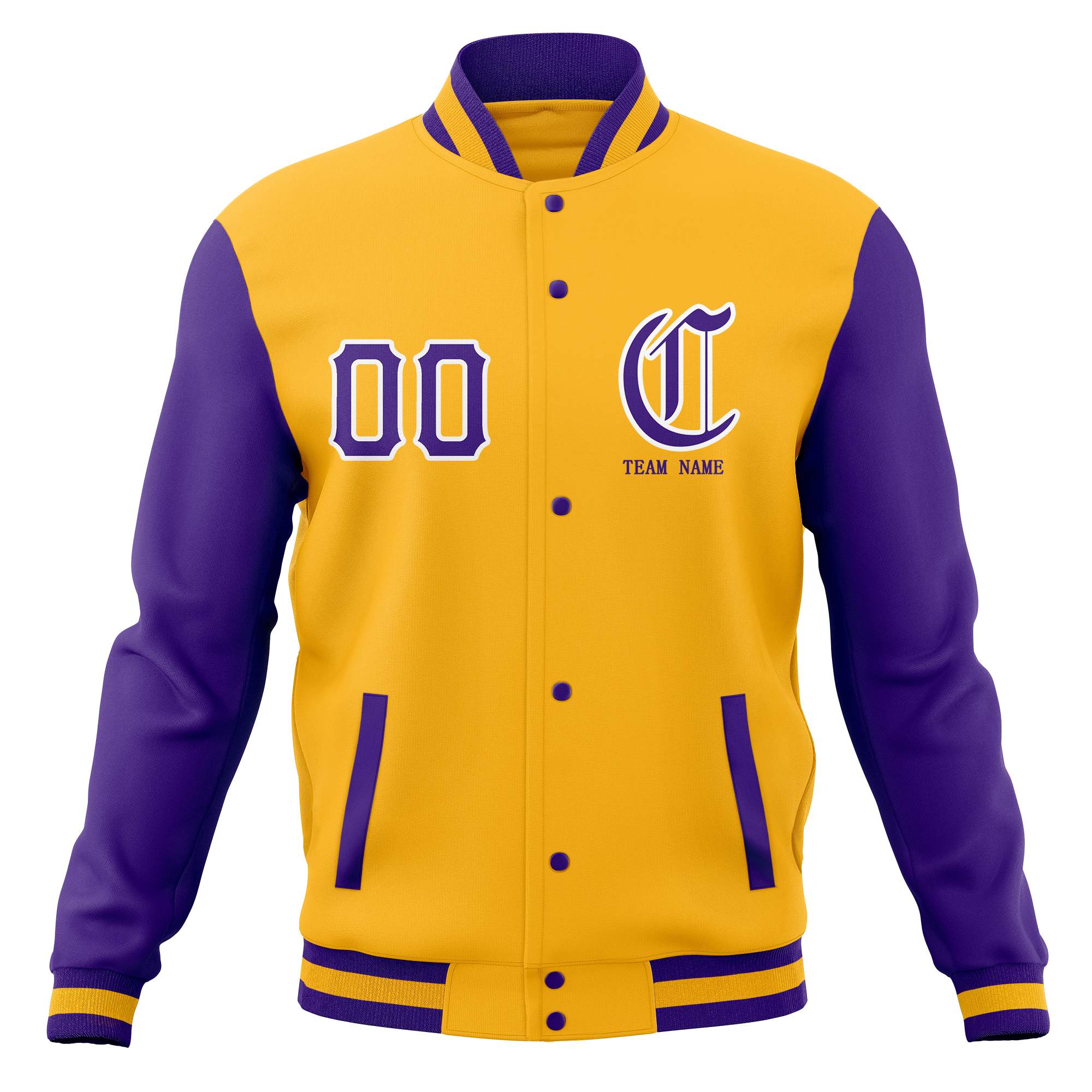 Custom Full-Snap Varsity Bomber Baseball Jackets Personalized Coats Stitched Name Number