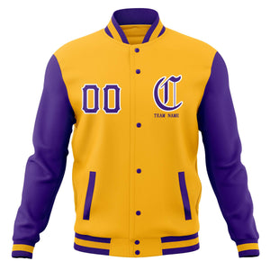 Custom Full-Snap Varsity Bomber Baseball Jackets Personalized Coats Stitched Name Number