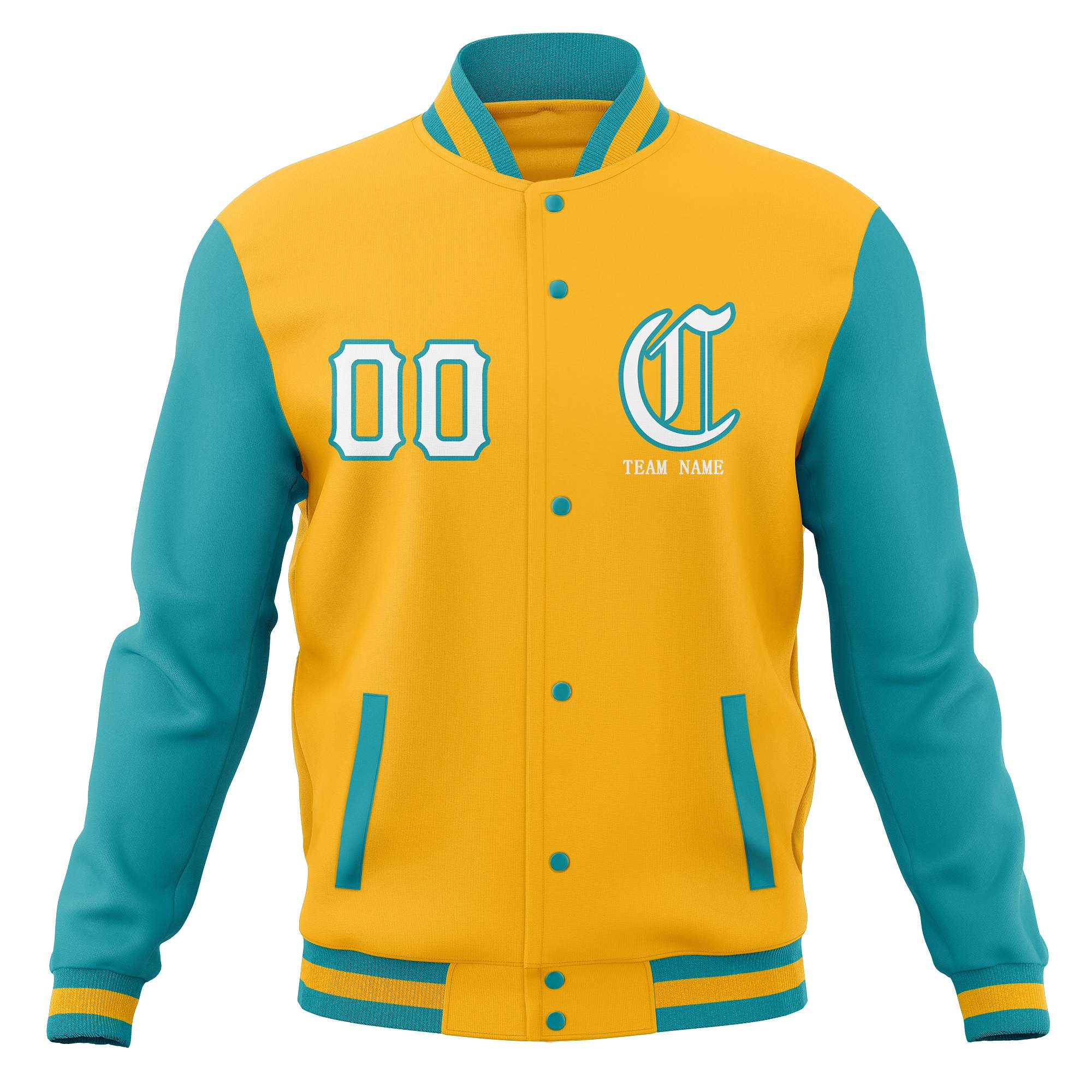 Custom Full-Snap Varsity Bomber Baseball Jackets Stitched Name Number