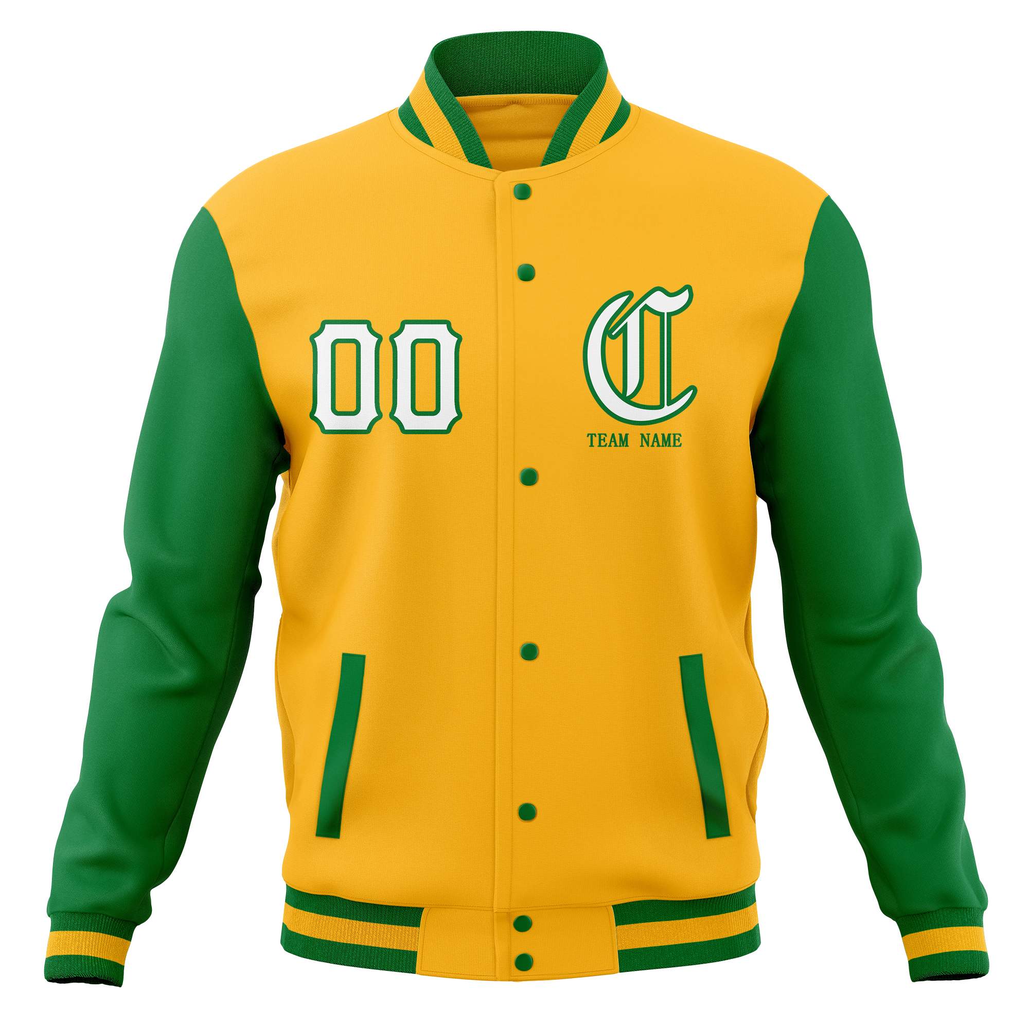 Custom Full-Snap Varsity Bomber Baseball Jackets Stitched Name Number