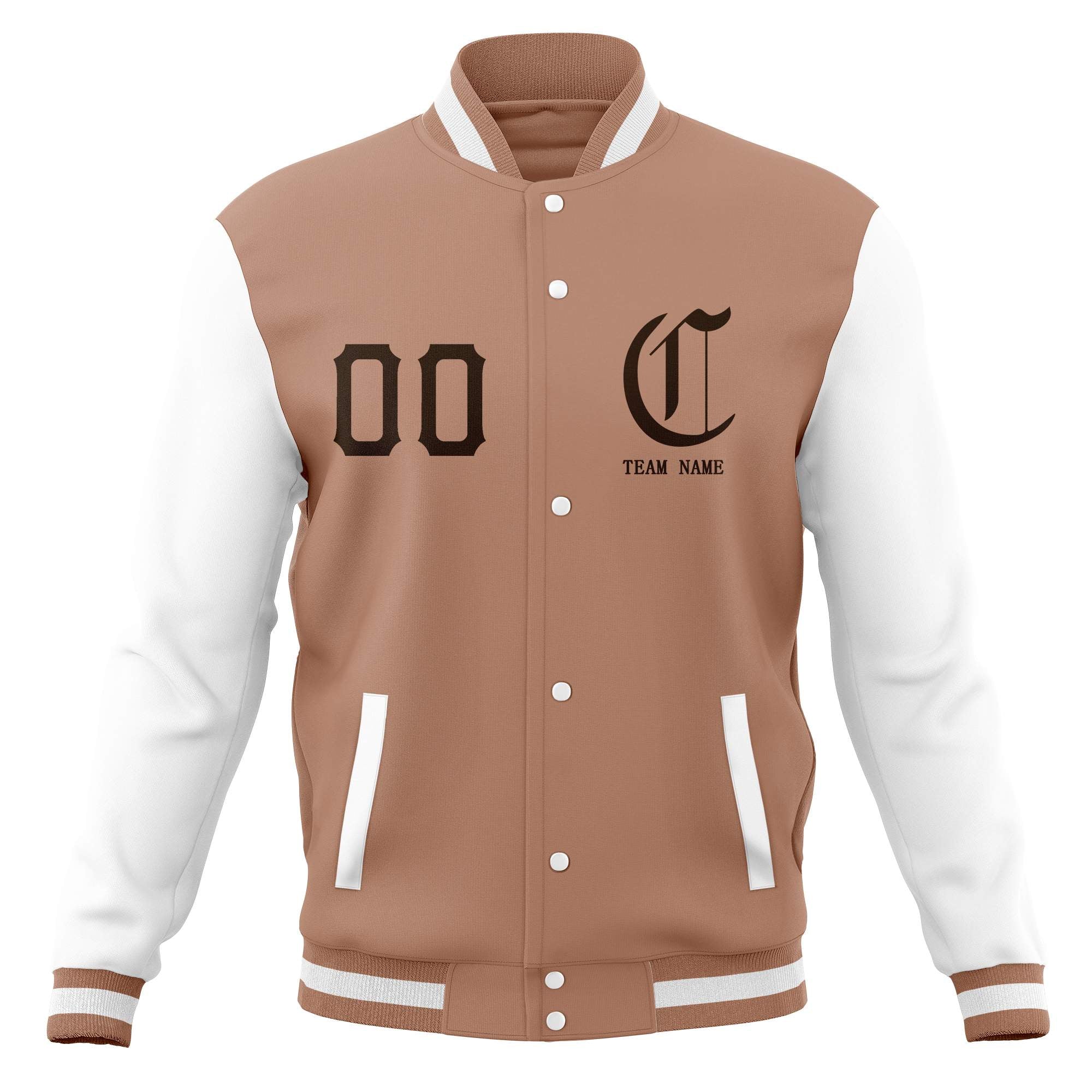 Vestes de baseball Bomber Varsity personnalisées à bouton-pression complètes, manteaux personnalisés