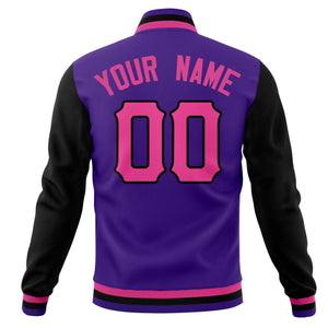 Custom Full-Snap Varsity Bomber Baseball Jackets Personalized Coats Stitched Name Number