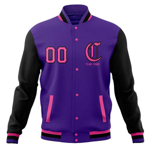 Custom Full-Snap Varsity Bomber Baseball Jackets Personalized Coats Stitched Name Number