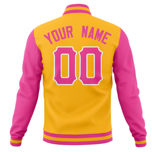 Custom Full-Snap Varsity Letterman Baseball Jackets Personalized Cotton Blend Coats