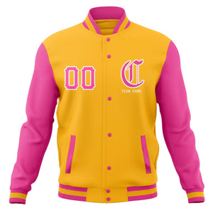 Custom Full-Snap Varsity Letterman Baseball Jackets Personalized Cotton Blend Coats