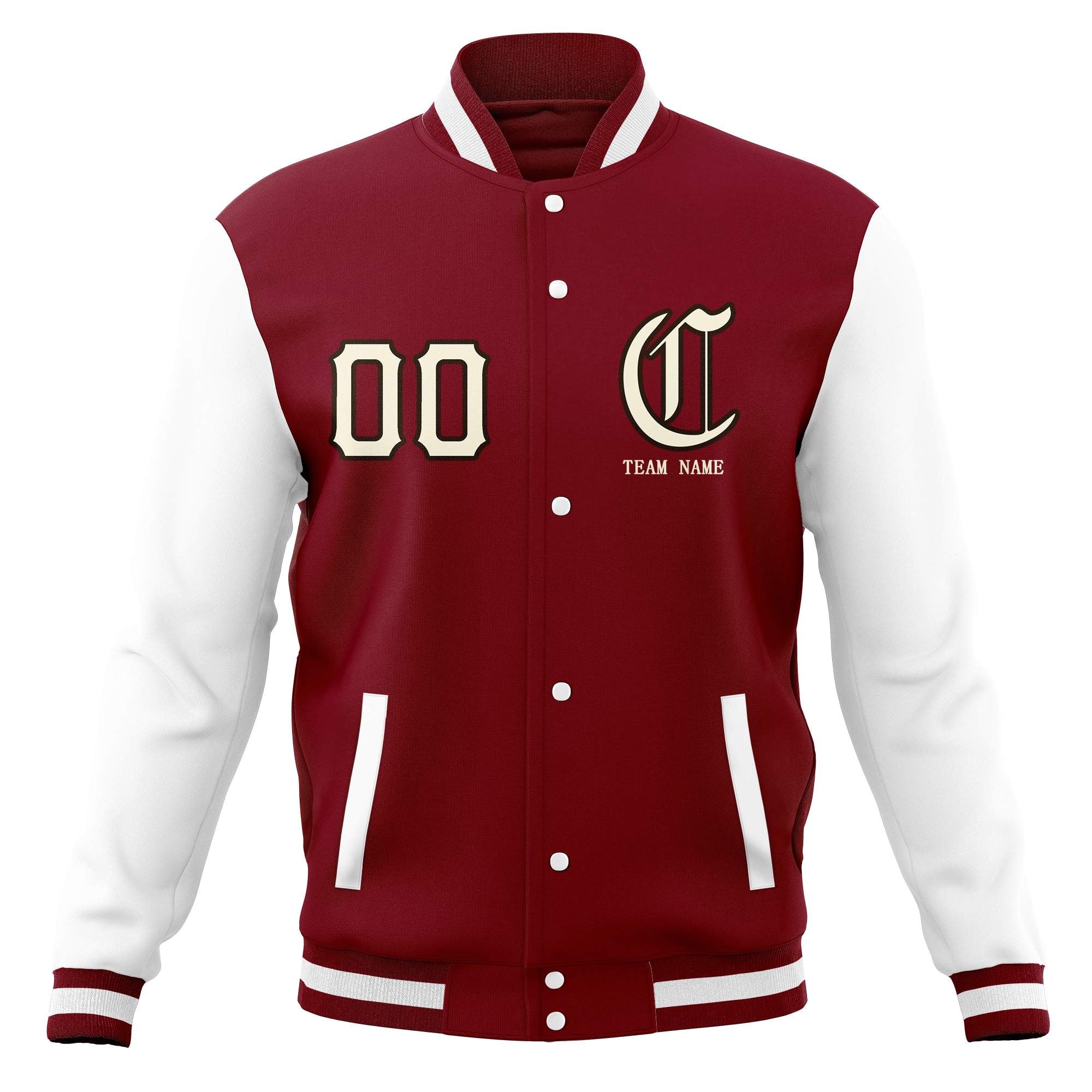 Custom Full-Snap Varsity Letterman Jackets Personalized Baseball Coats