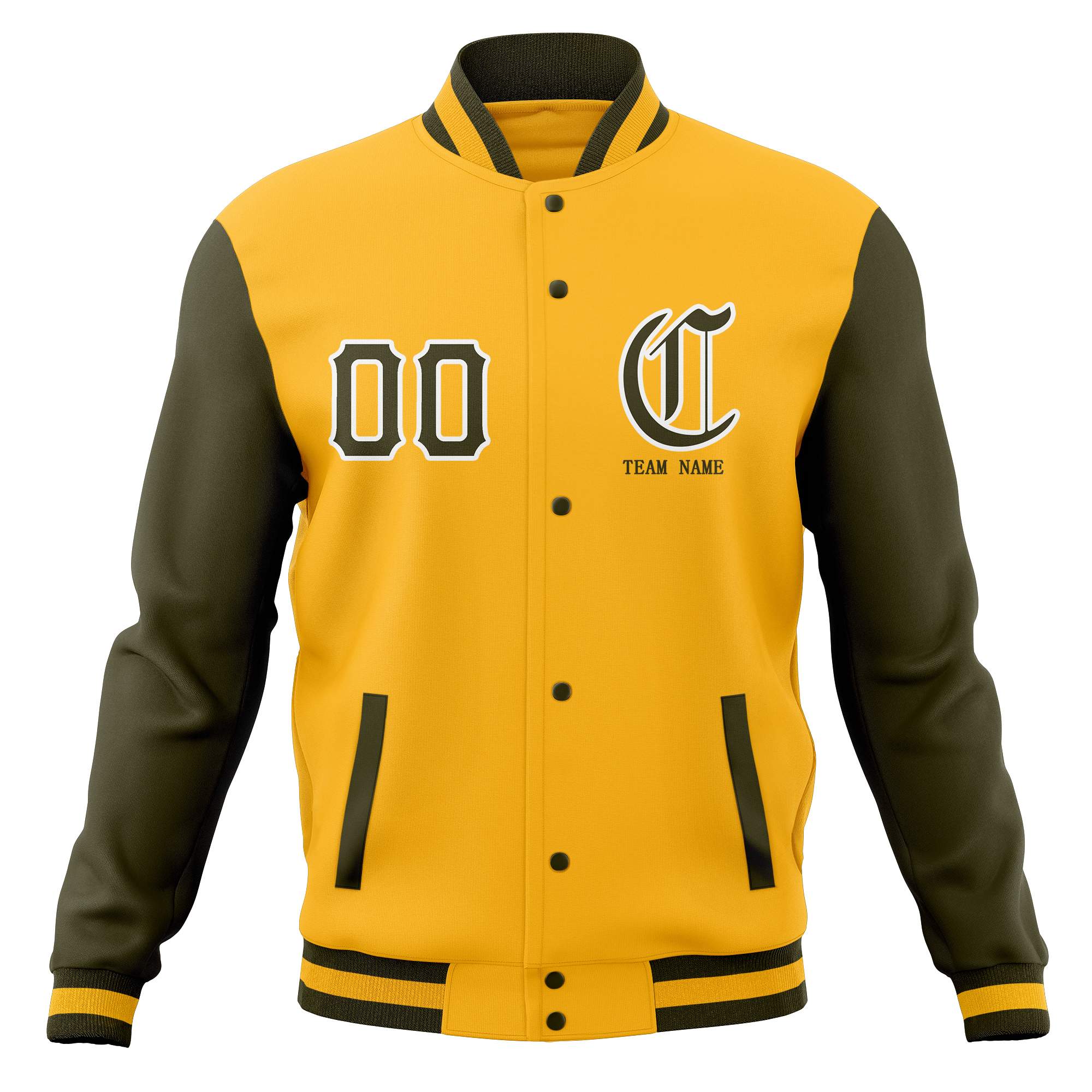 Custom Full-Snap Varsity Letterman Jackets Personalized Baseball Coats