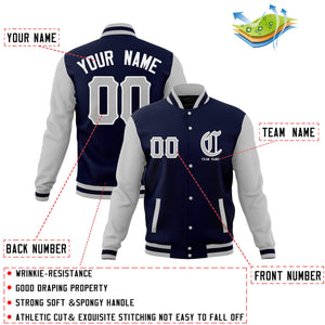 Custom Full-Snap Varsity Bomber Baseball Jackets Personalized Coats