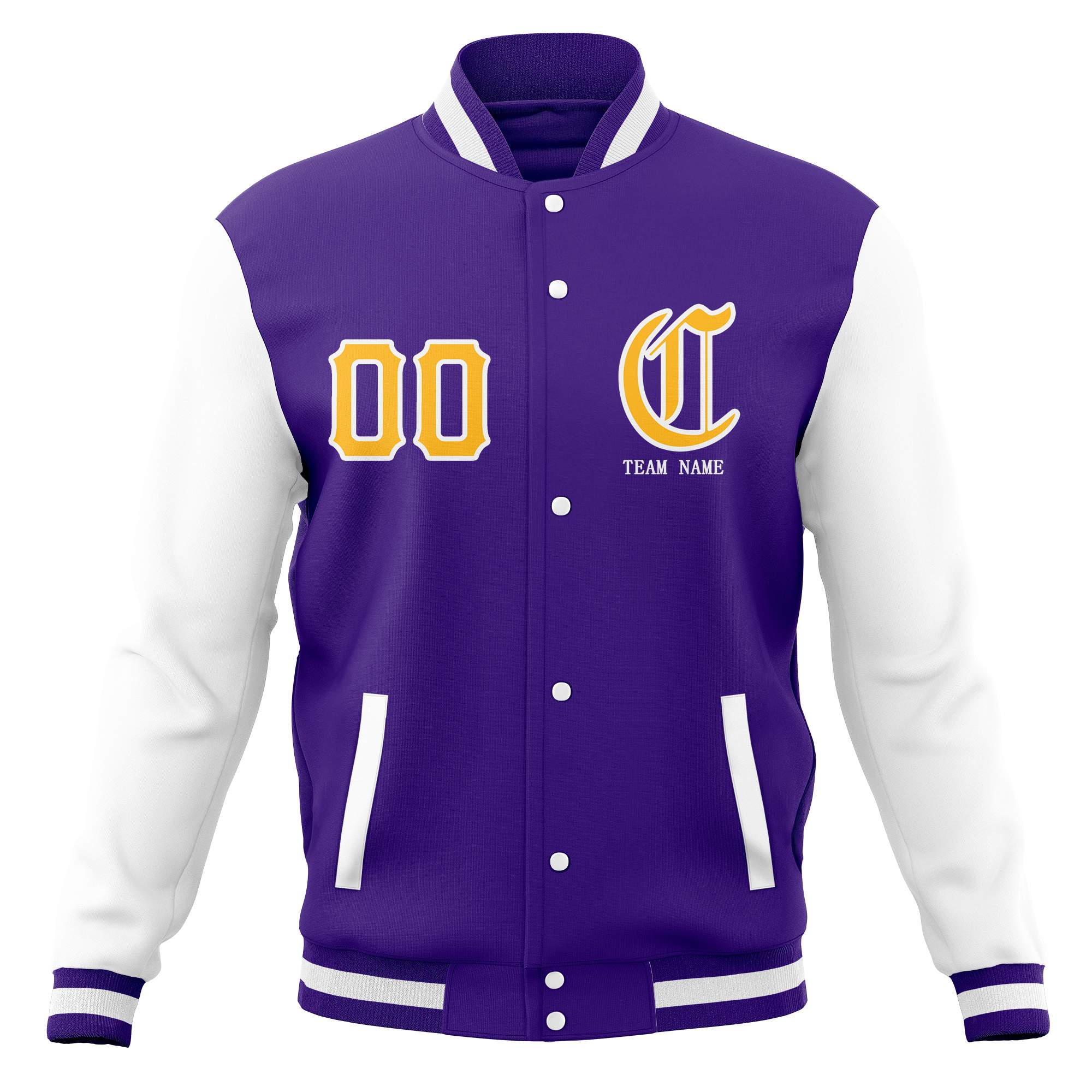 Custom Full-Snap Varsity Bomber Baseball Jackets Stitched Name Number