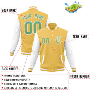 Custom Full-Snap Varsity Letterman Baseball Jackets Personalized Cotton Blend Coats