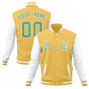 Custom Full-Snap Varsity Letterman Baseball Jackets Personalized Cotton Blend Coats