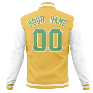 Custom Full-Snap Varsity Letterman Baseball Jackets Personalized Cotton Blend Coats