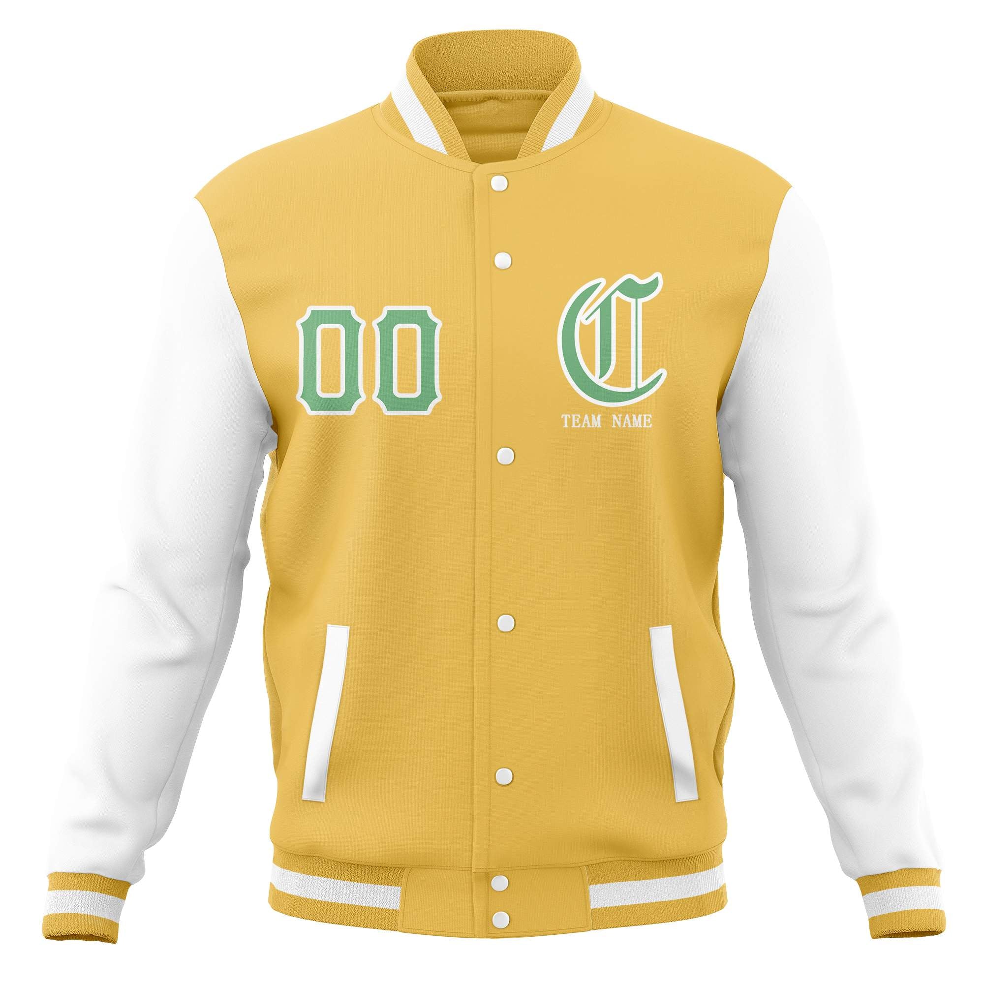 Custom Full-Snap Varsity Letterman Baseball Jackets Personalized Cotton Blend Coats