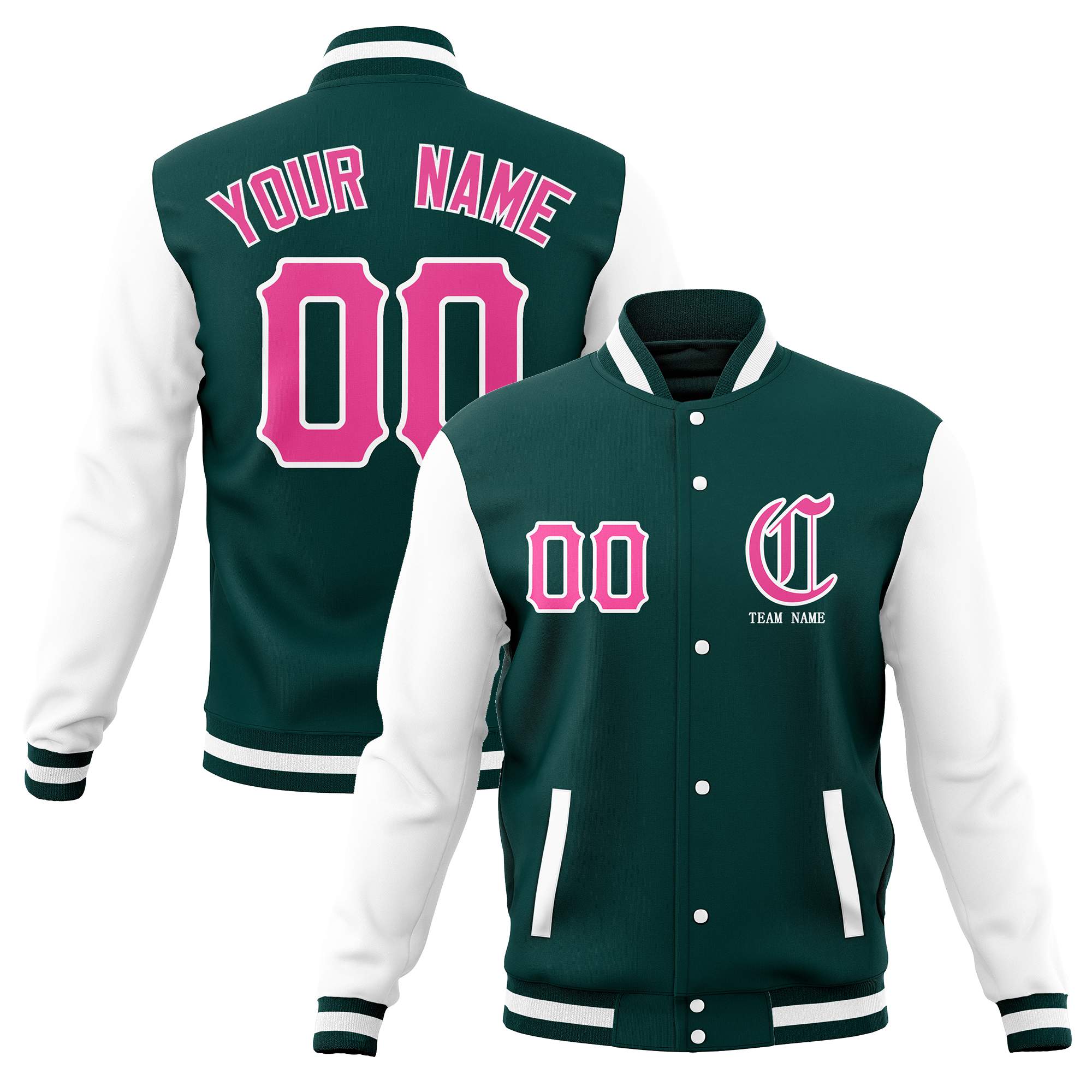 Vestes de baseball Bomber Varsity personnalisées à bouton-pression complètes, manteaux personnalisés