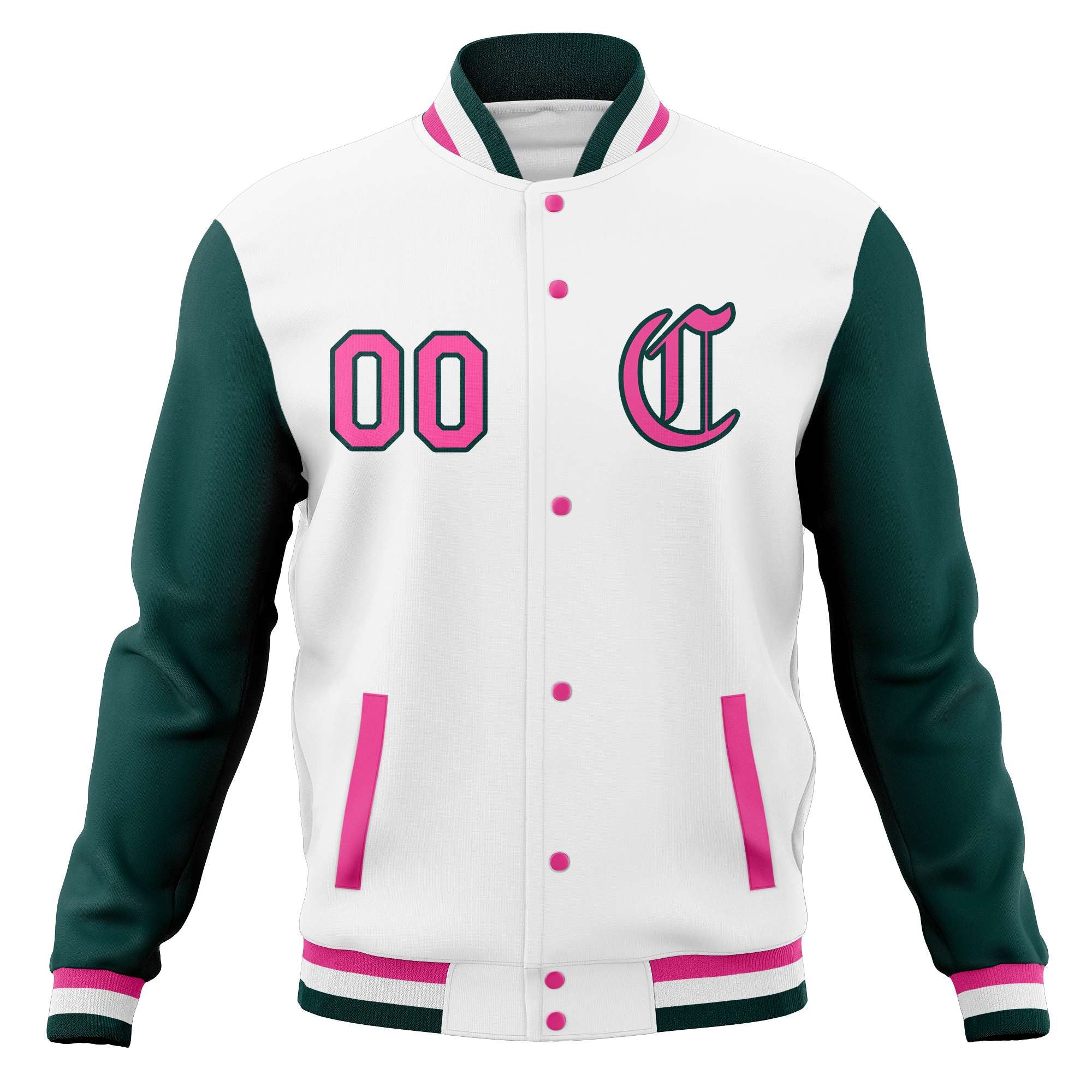 Custom Full-Snap Baseball Coats Personalized Varsity Letterman Jackets with Raglan Sleeves