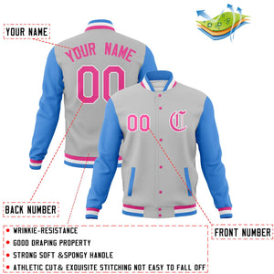 Custom Varsity Letterman Baseball Jackets Personalized Full-Snap Stitched Coats for Men Women