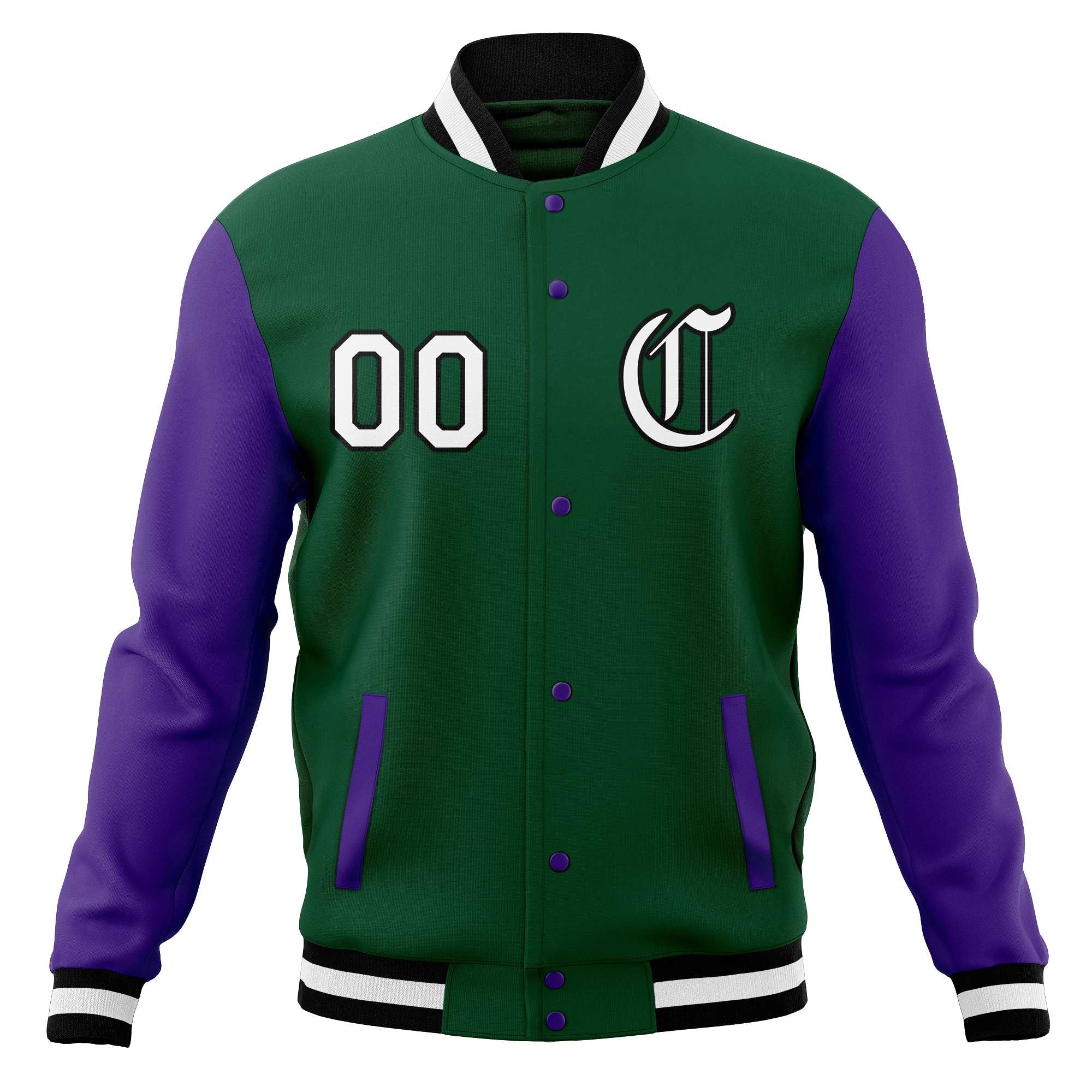 Custom Full-Snap Baseball Coats Raglan Sleeves Varsity Letterman Jackets