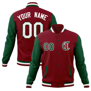 Custom Full-Snap Baseball Coats Raglan Sleeves Varsity Letterman Jackets