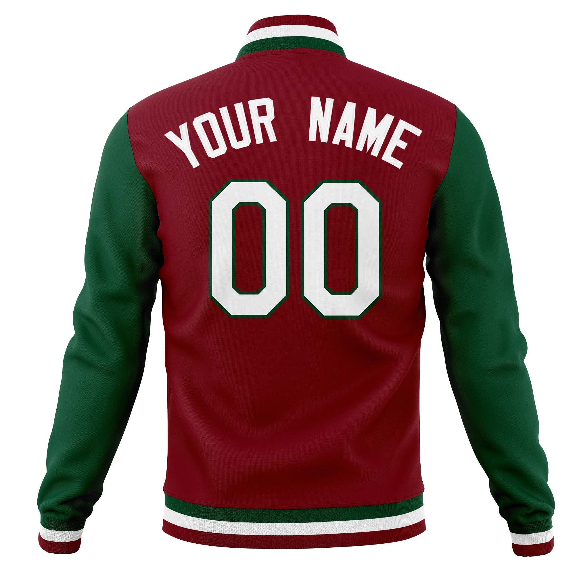 Custom Full-Snap Baseball Coats Raglan Sleeves Varsity Letterman Jackets