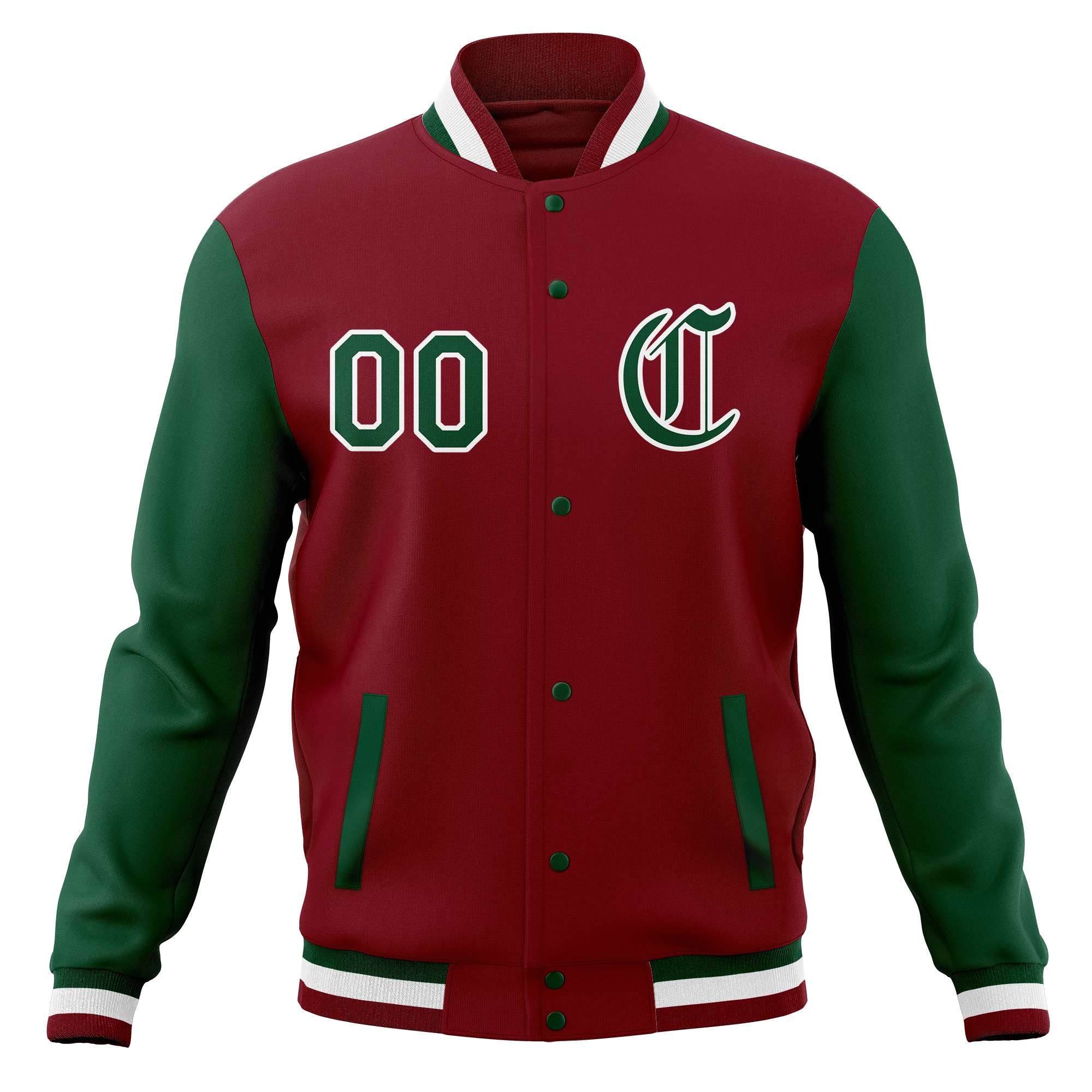 Custom Full-Snap Baseball Coats Raglan Sleeves Varsity Letterman Jackets