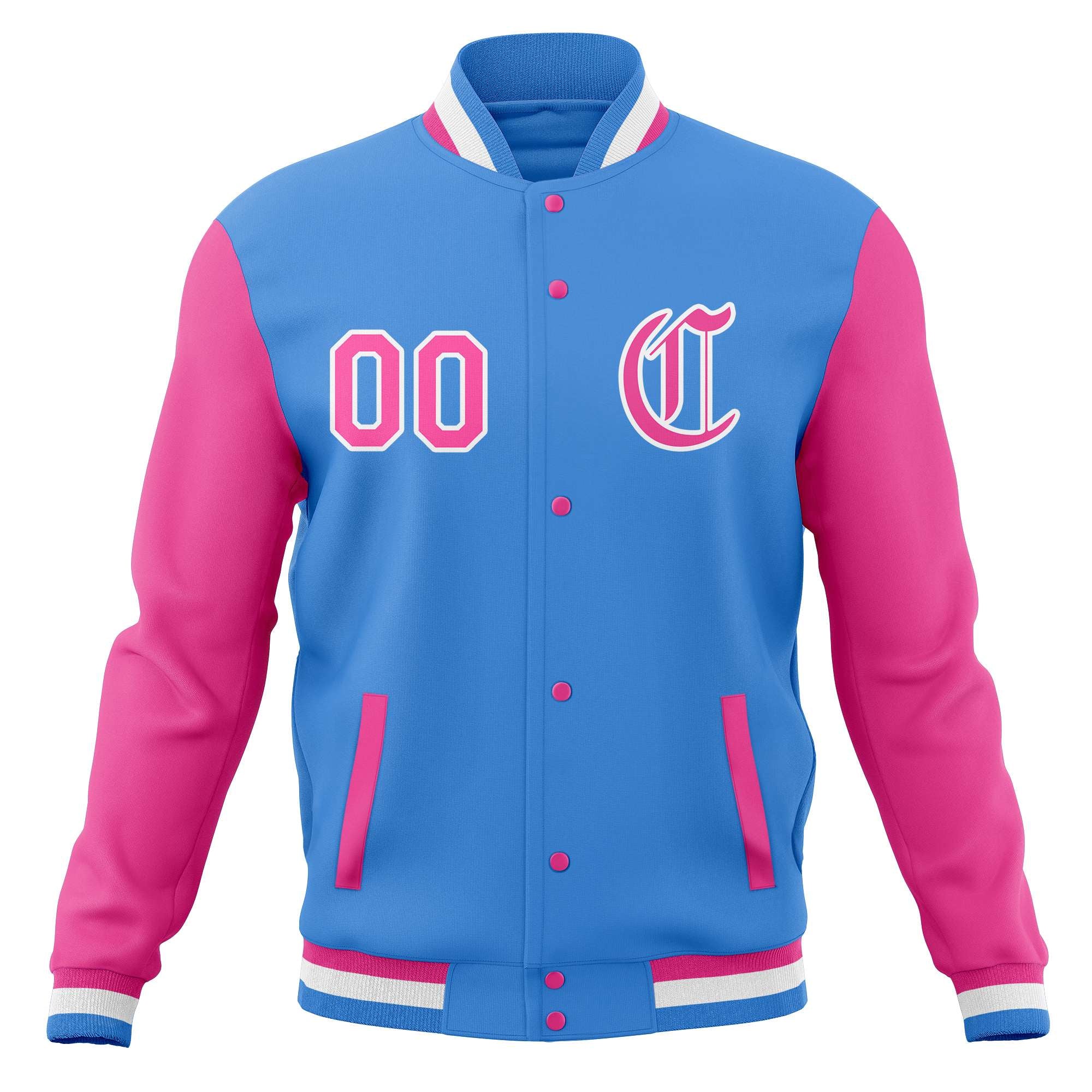 Custom Full-Snap Baseball Coats Raglan Sleeves Varsity Letterman Jackets