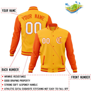 Custom Men's Full-Snap Baseball Coats Varsity Letterman Jackets