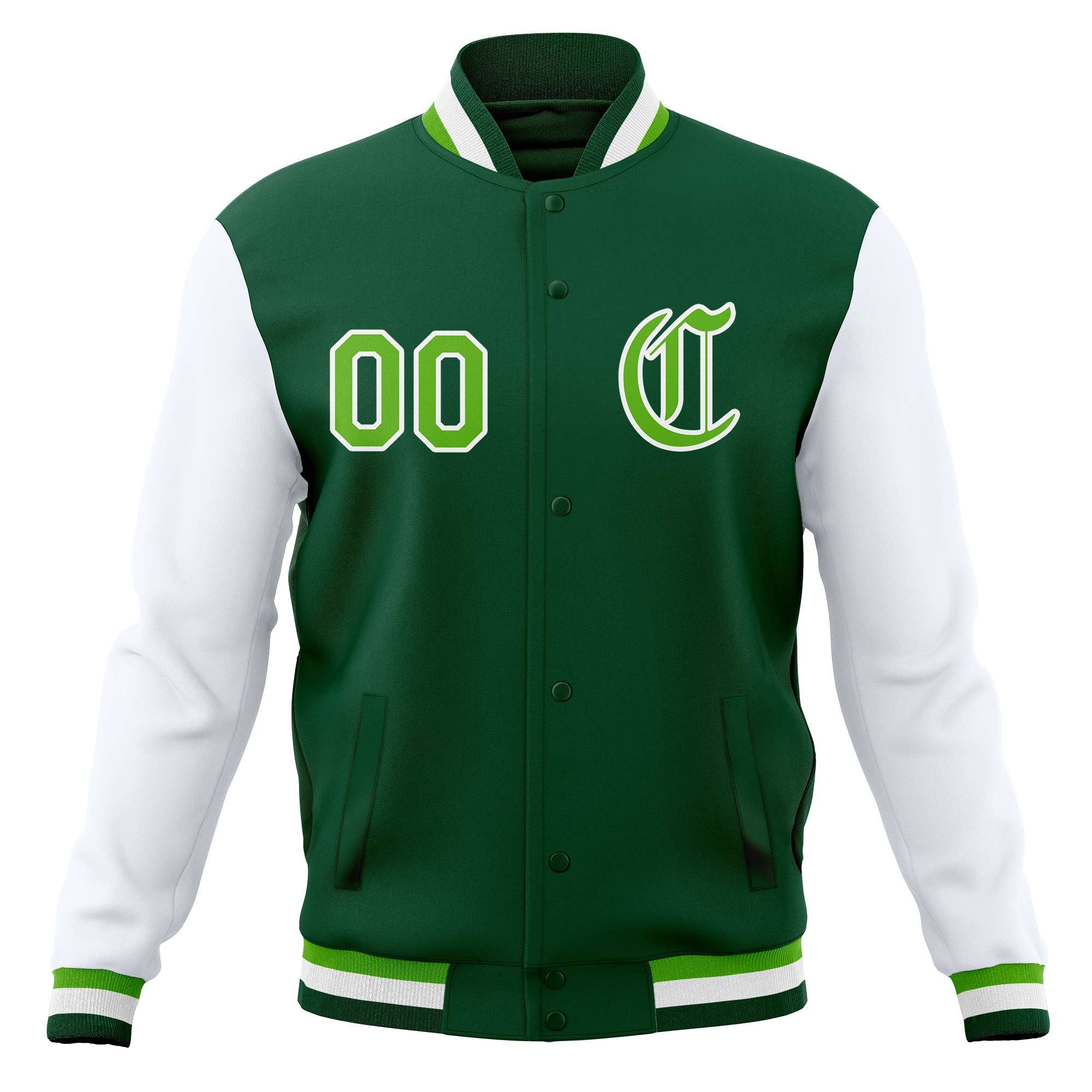 Custom Full-Snap Baseball Coats Personalized Varsity Letterman Jackets with Raglan Sleeves