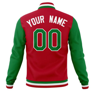 Custom Varsity Letterman Jackets Personalized Baseball Coats Full-Snap with Raglan Sleeves