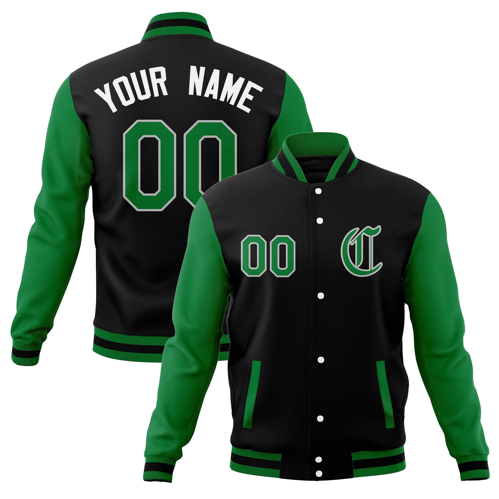 Custom Full-Snap Baseball Coats Personalized Varsity Letterman Jackets with Raglan Sleeves