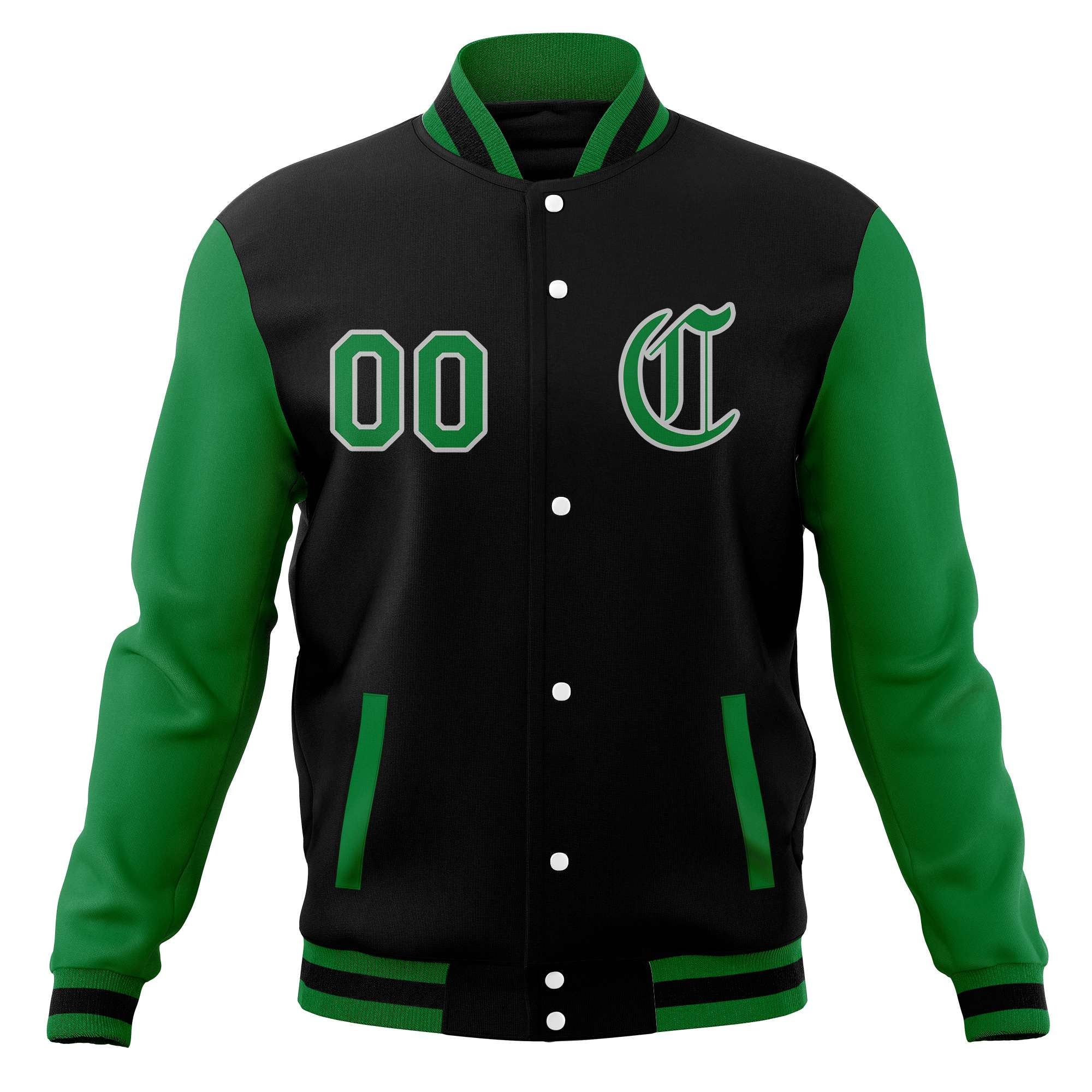 Custom Full-Snap Baseball Coats Personalized Varsity Letterman Jackets with Raglan Sleeves