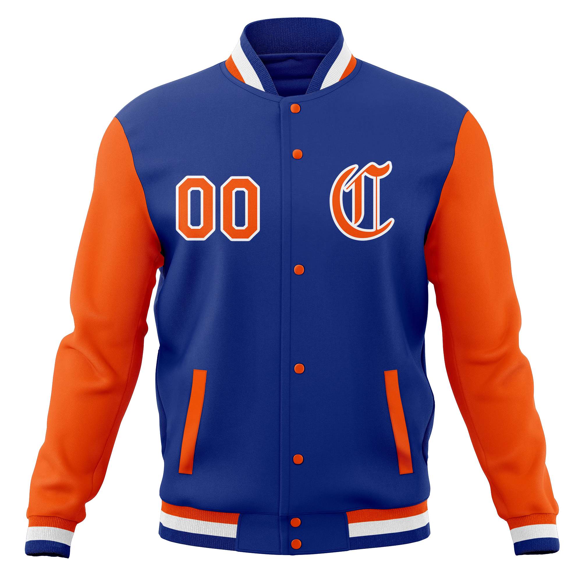 Custom Full-Snap Baseball Coats Personalized Varsity Letterman Jackets with Raglan Sleeves