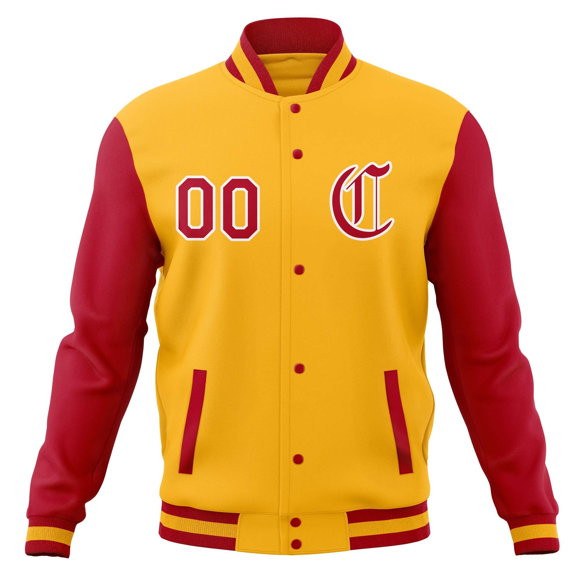 Custom Full-Snap Baseball Coats Personalized Varsity Letterman Jackets with Raglan Sleeves