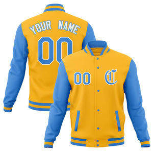 Custom Full-Snap Baseball Coats Raglan Sleeves Varsity Letterman Jackets