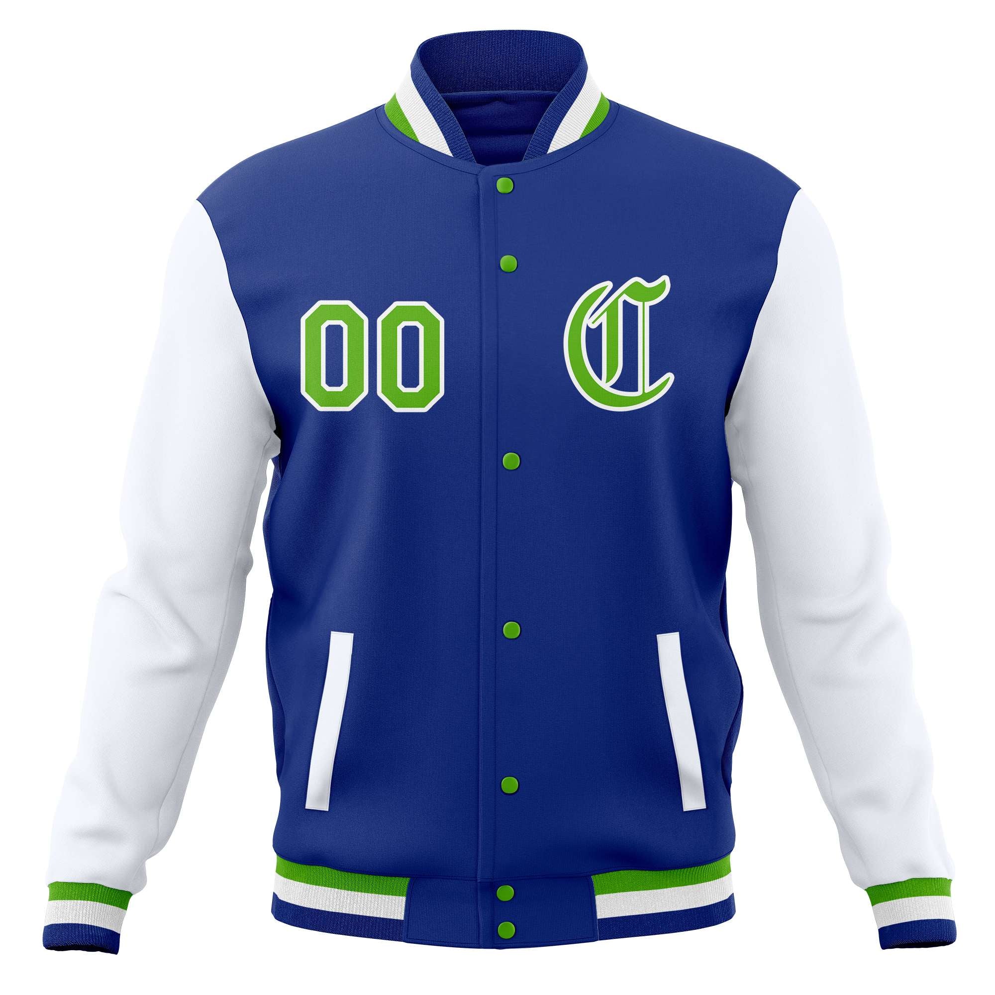 Custom Full-Snap Baseball Coats Raglan Sleeves Varsity Letterman Jackets