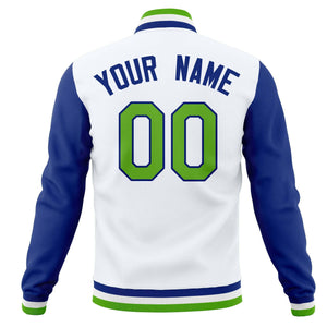 Custom Full-Snap Baseball Coats Raglan Sleeves Varsity Letterman Jackets