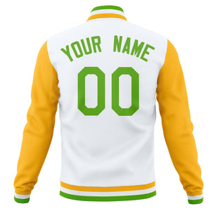 Custom Varsity Letterman Jackets Personalized Baseball Coats Full-Snap with Raglan Sleeves