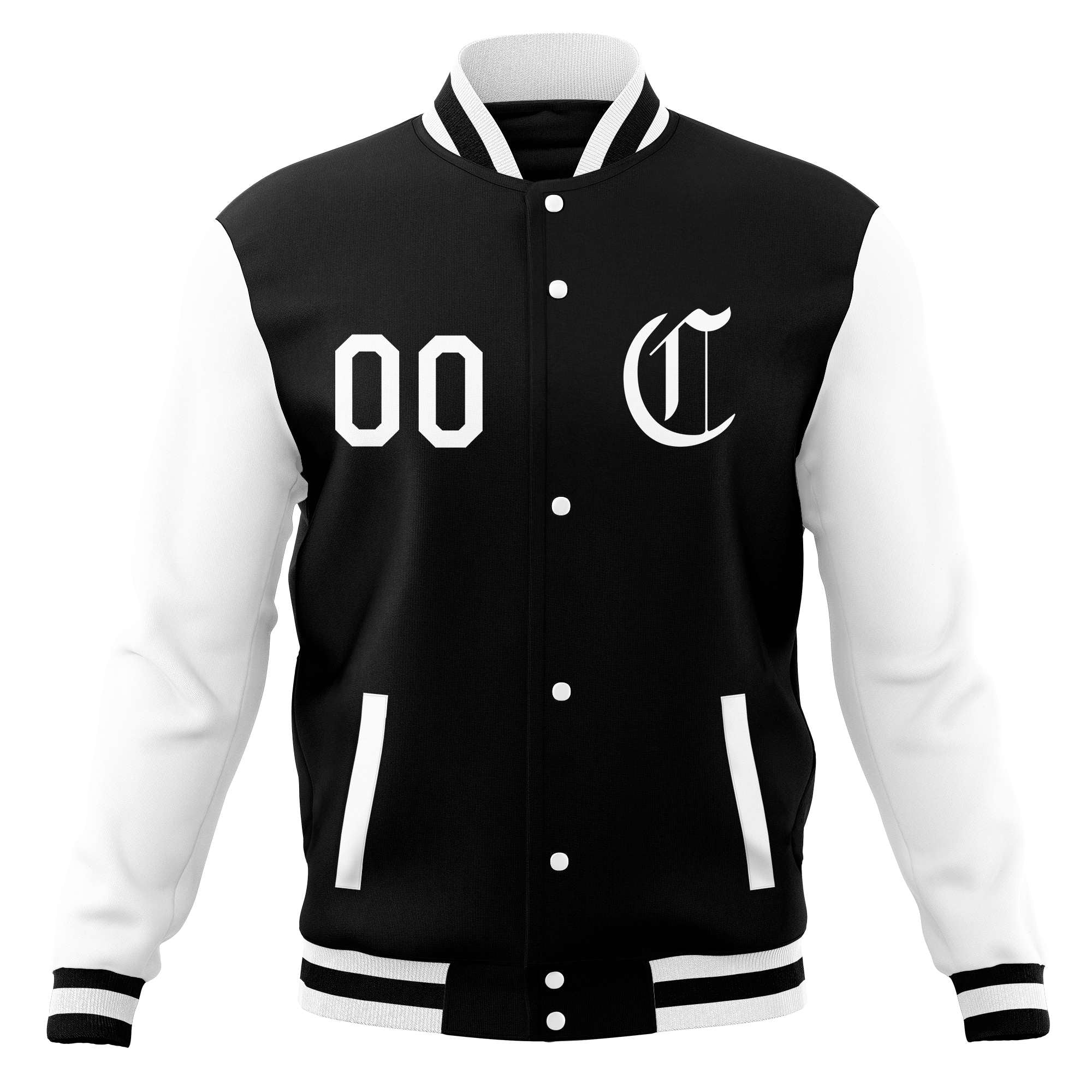 Custom Varsity Letterman Jackets Personalized Baseball Coats Full-Snap with Raglan Sleeves