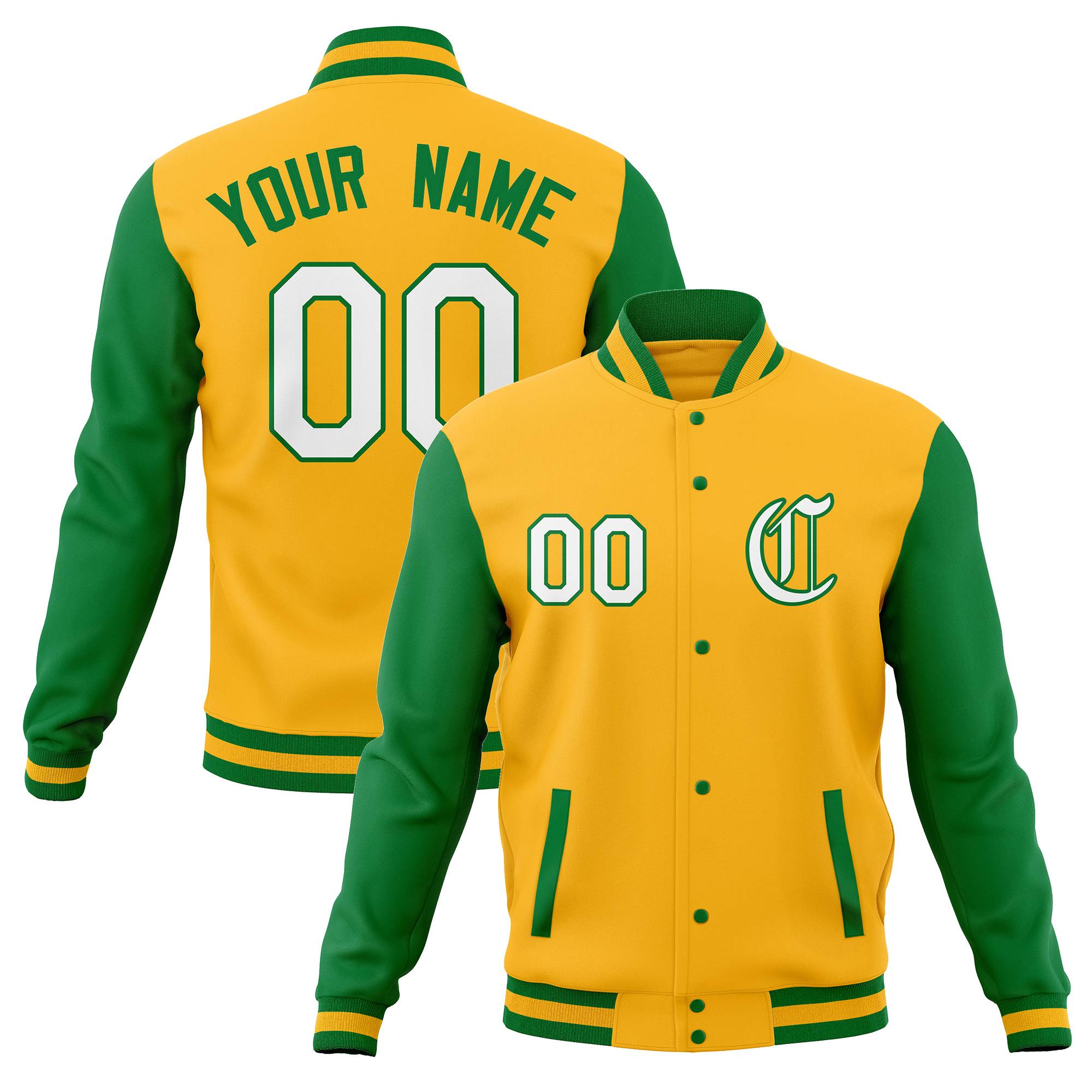 Custom Varsity Letterman Baseball Jackets Personalized Full-Snap Stitched Coats for Men Women